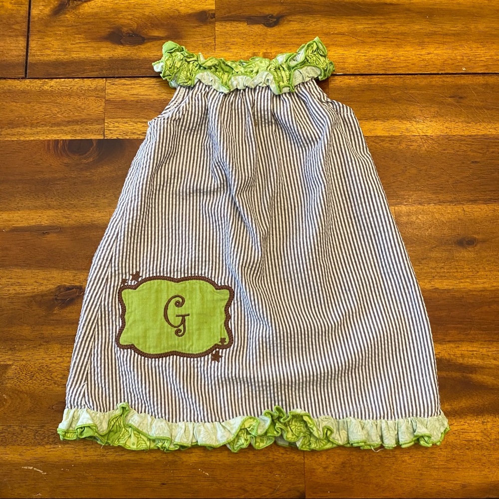 Lolly Wolly Doodle G monogrammed dress top 12m